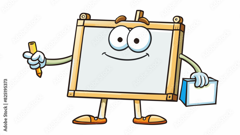 Poster A blank canvas with no colors or markings waiting to be painted without any direction or intention.. Cartoon Vector.