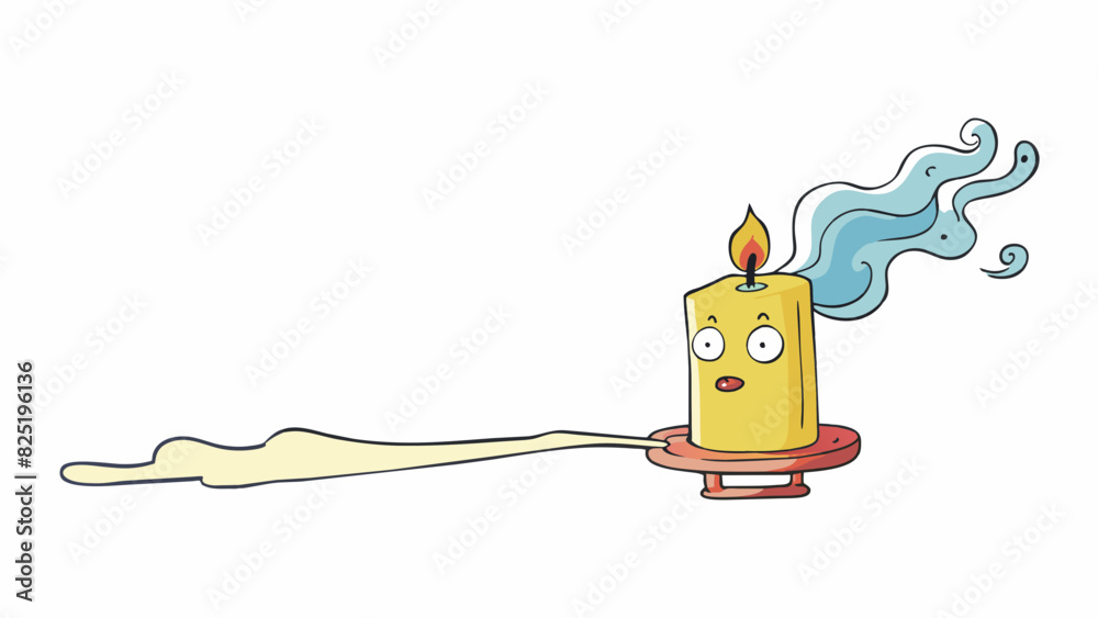 Poster a candle burning steadily until the wick is extinguished leaving a fragrant trail of smoke in the ai