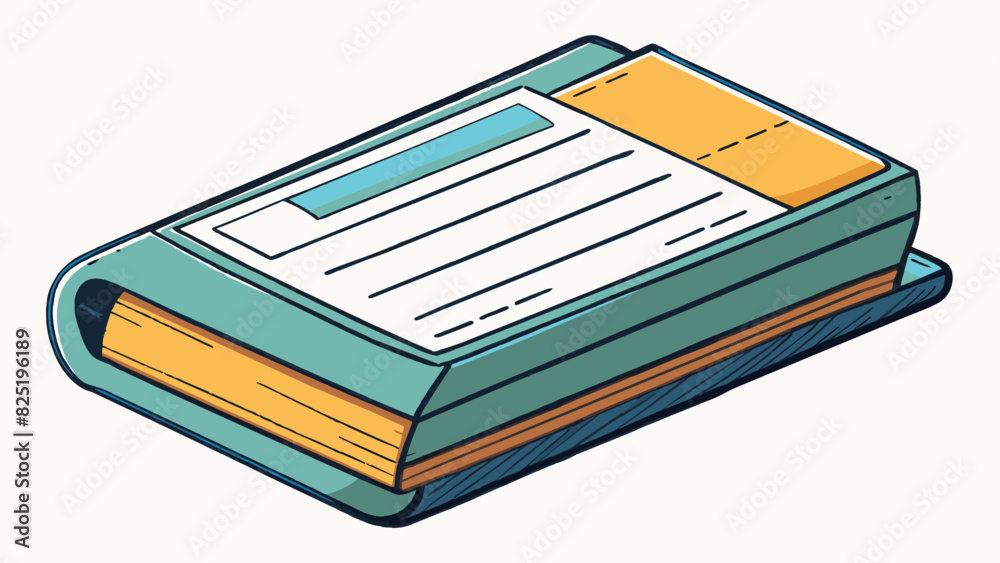 Poster A checkbook is a small booklet made up of multiple checks bound together on one edge with a cover. The cover often features designs or patterns and. Cartoon Vector.