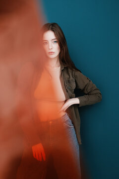 Portrait with complimentary color