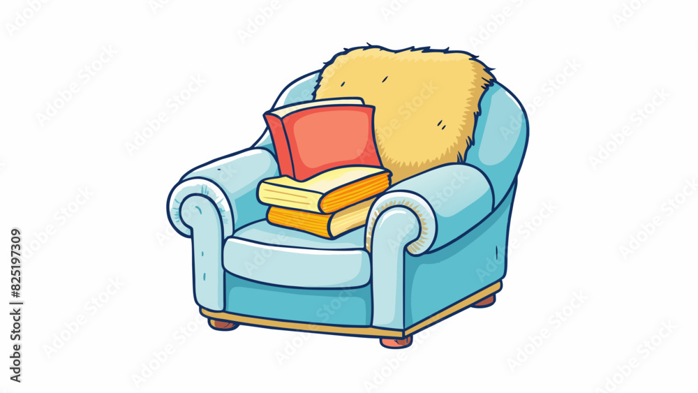 Poster a cozy plush armchair with a deep seat and fluffy cushions perfect for curling up in with a good boo