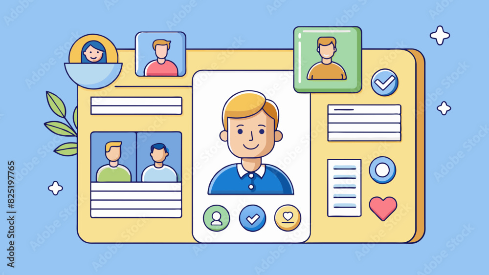 Poster a digital profile created on a social media platform that allows individuals to connect with friends