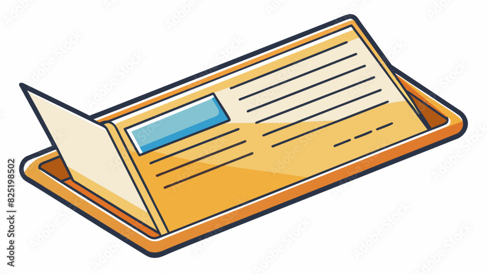 Poster After completing a check it is usually folded into thirds and p inside a designated envelope or pouch. The envelope may have a slot or window for the. Cartoon Vector.