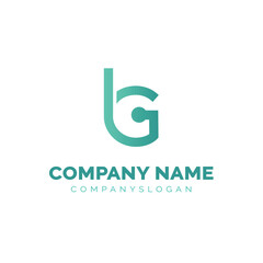 Letter BG logo design, vector logo design 