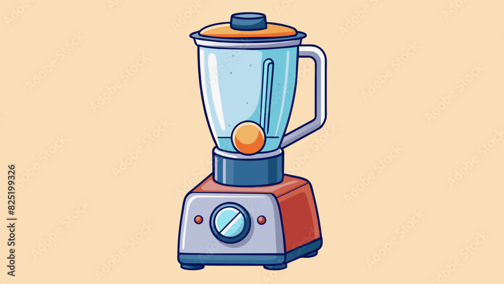 Poster a kitchen appliance made of metal and plastic with a round rotating blade and a handle on top. it ha