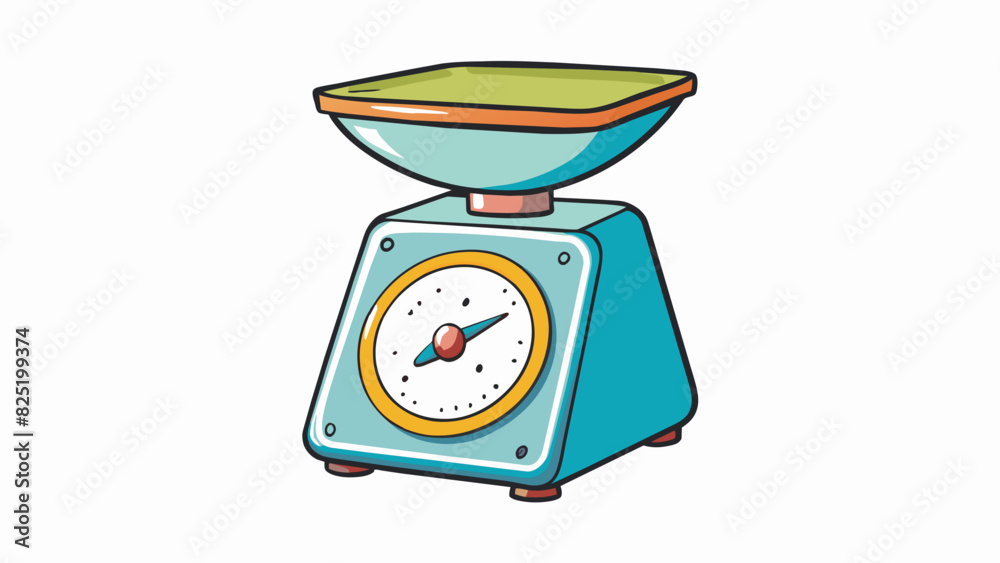 Poster a kitchen scale is a device used to measure weight and is often made of metal or plastic. it is used