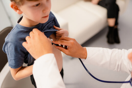 A boy at a doctor's appointment