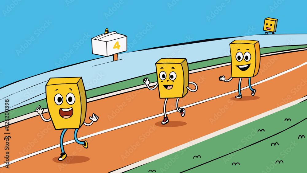 Aufkleber a mile can also be illustrated using the length of a standard track. one lap around the outermost la