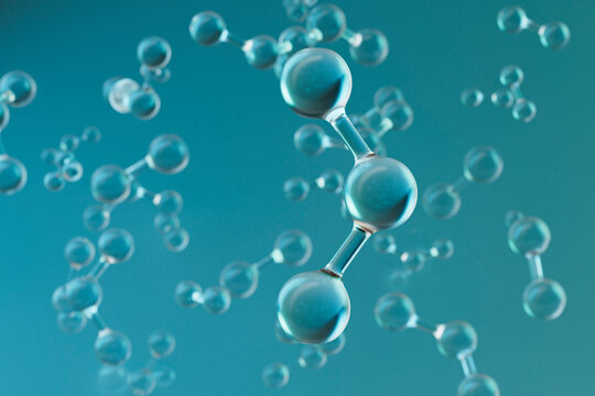 3D Render of Water Molecule Network