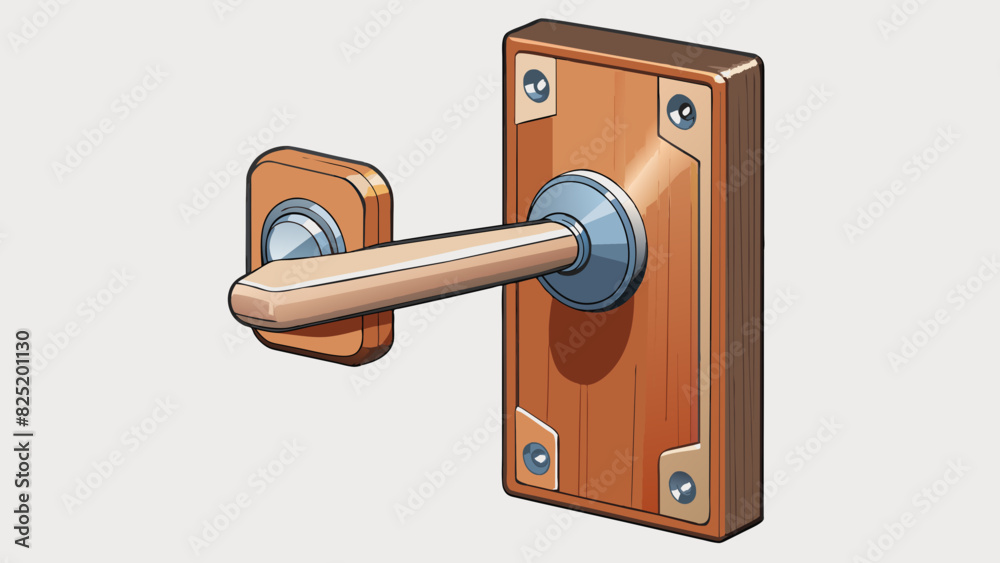 Poster An old rusted door handle is being rep with a new one. The new handle is made of sy metal and has a sleek polished finish making it easier to open and. Cartoon Vector.