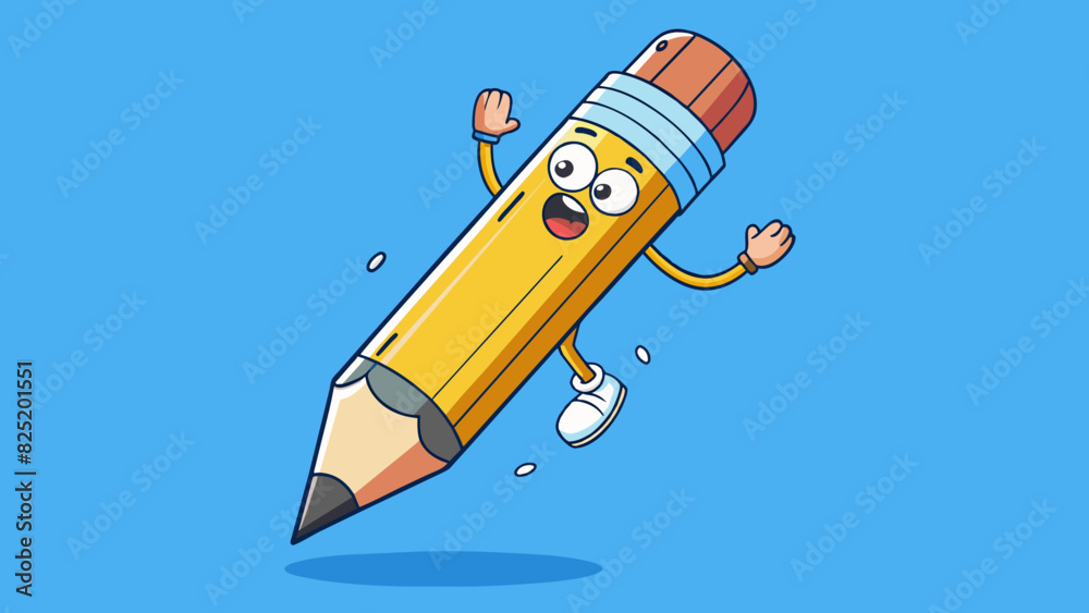 Poster A pencil that can draw threedimensional objects in the air bringing them to life as real functioning items.. Cartoon Vector.