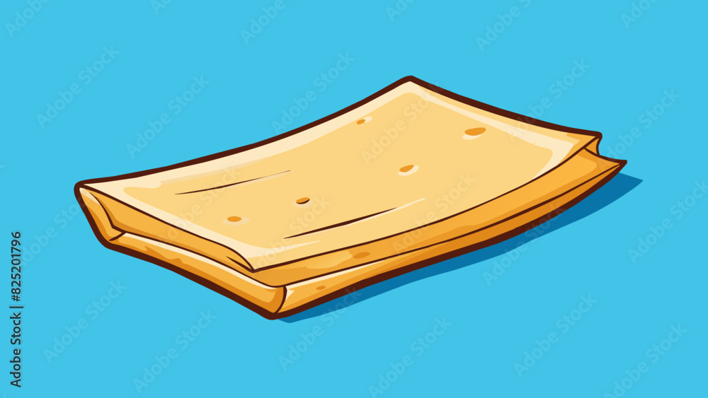 Aufkleber A piece of paper This object is a thin flat material that can be written or drawn on. It has a matte texture and can easily be torn or cled.. Cartoon Vector.