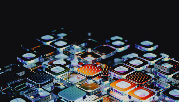 Extreme Close-up of Supercomputer