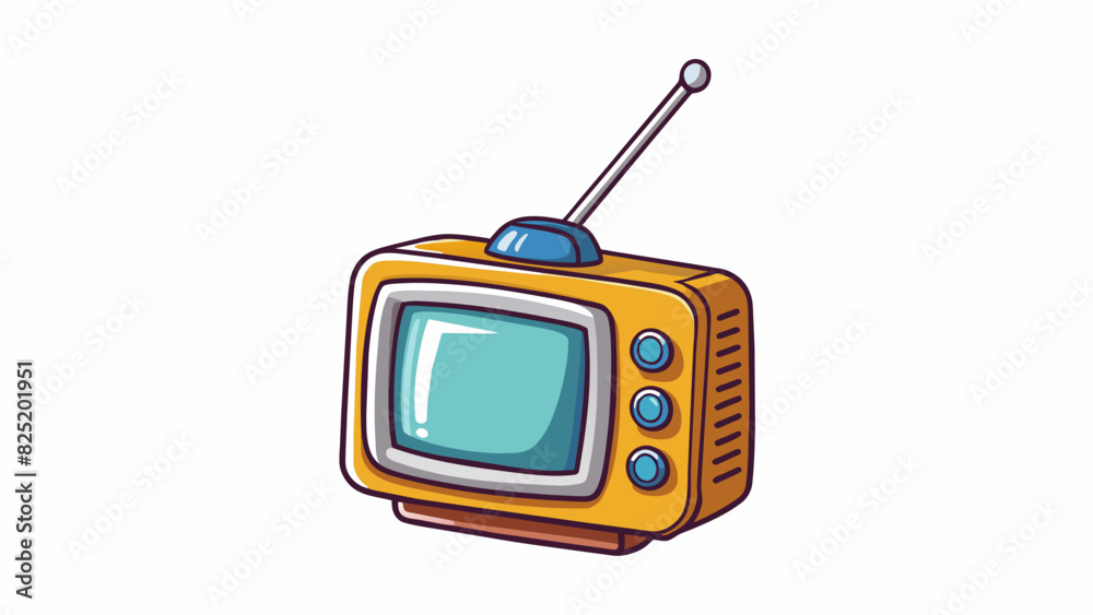 Poster a portable television with a builtin antenna small enough to fit in the palm of your hand and ideal 