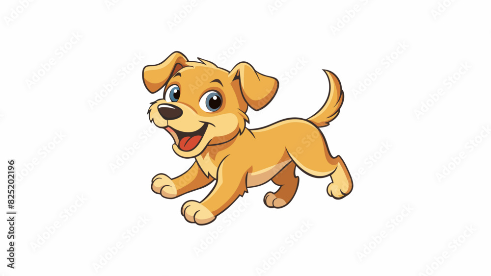 Aufkleber a puppy eagerly wagging its tail as it runs towards you its soft fur and wet nose bringing a smile t