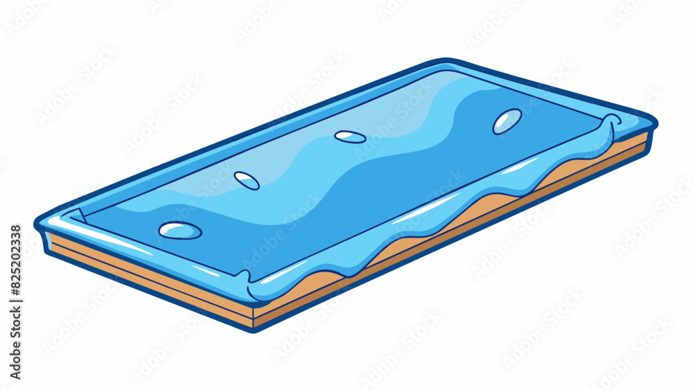 Poster a rectangular piece of a soft pliable material with a glossy surface. it is used for sealing gaps an