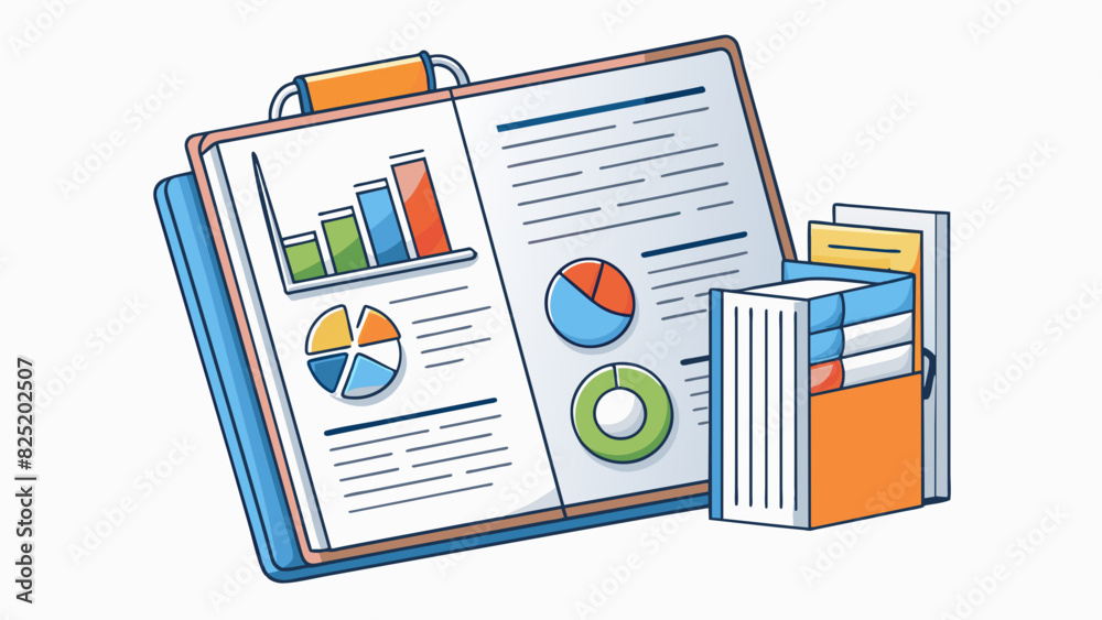 Aufkleber A report is a written document that presents information in an organized manner. It usually consists of multiple pages with a cover page table of. Cartoon Vector.