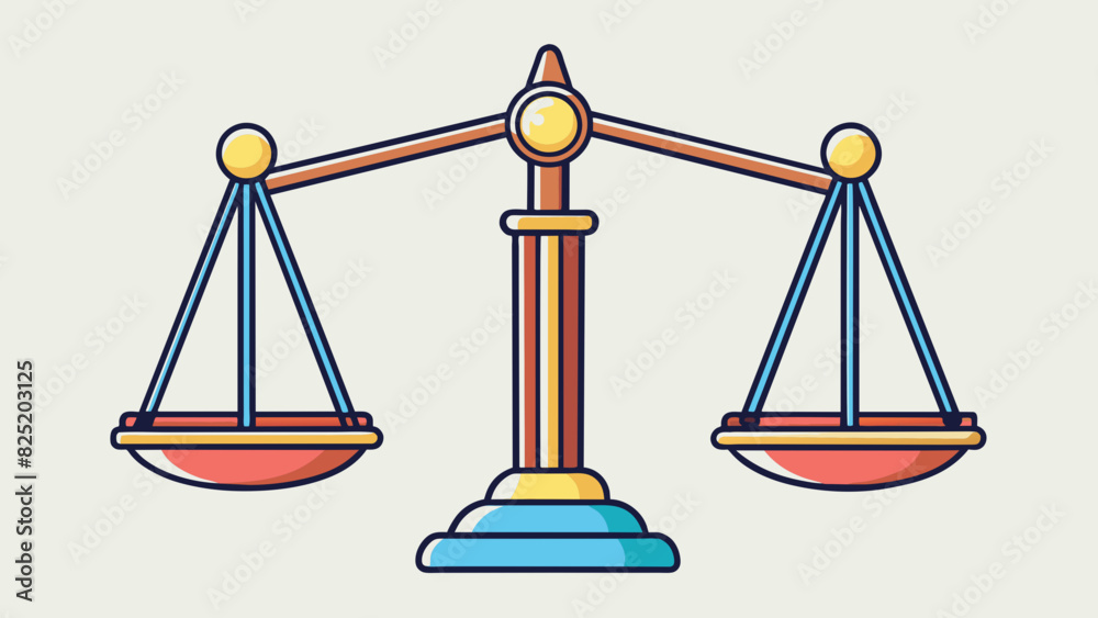 Poster a set of scales representing the concept of justice and fairness in the legal system. the scales are
