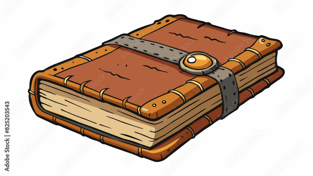 Poster As I rustle through the pages of an old leatherbound book the faint smell of mildew and ink envelops me transporting me to a different time and place.. Cartoon Vector.