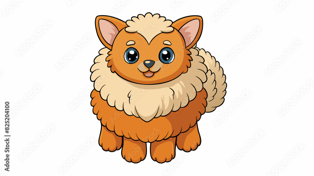 Poster A soft fluffy animal This object has a warm furcovered body and a e round face with two big floppy ears. It enjoys cuddling and playing with its. Cartoon Vector.