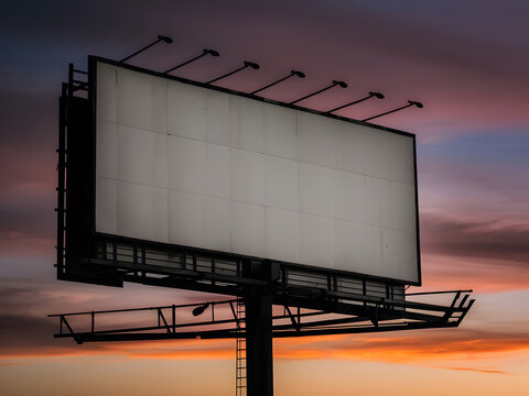 Cartel en blanco con espacio para publicidad