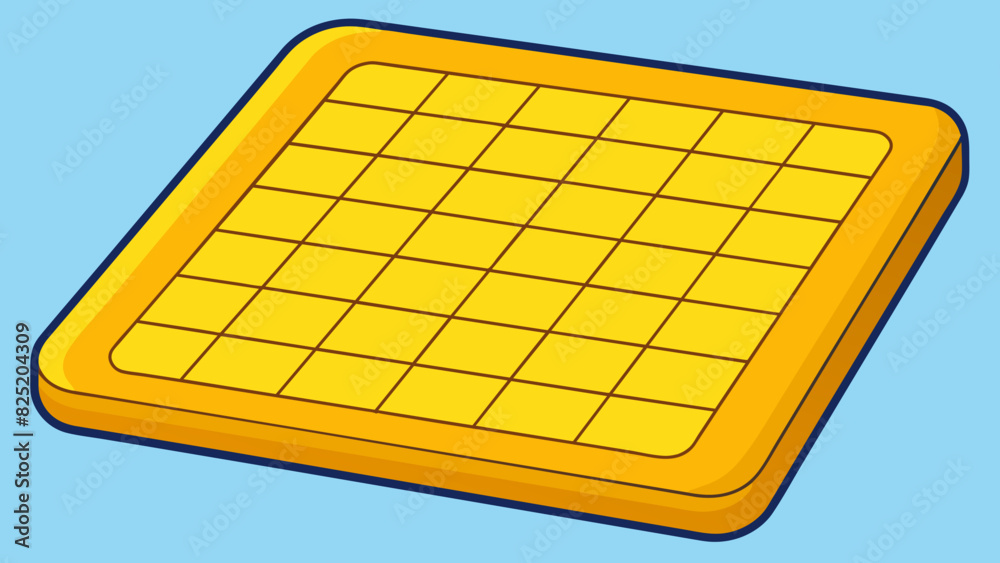 Leinwandbilder a square board made of thin flexible material like silicone with a bright yellow color. it has a gri