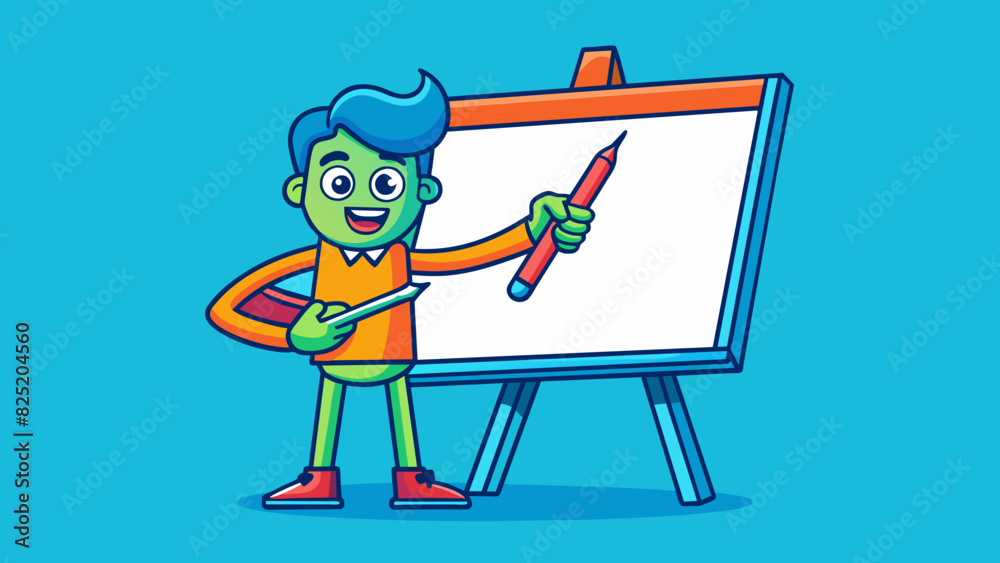 Poster as the marker moved across the whiteboard vibrant and bold colors filled the blank canvas making the