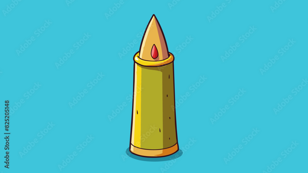 Aufkleber A tall cylindrical object with a pointed top probably a tree trunk.. Cartoon Vector.