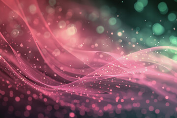 An image on a physics theme in pink and green, blurry, as a background for a slide.