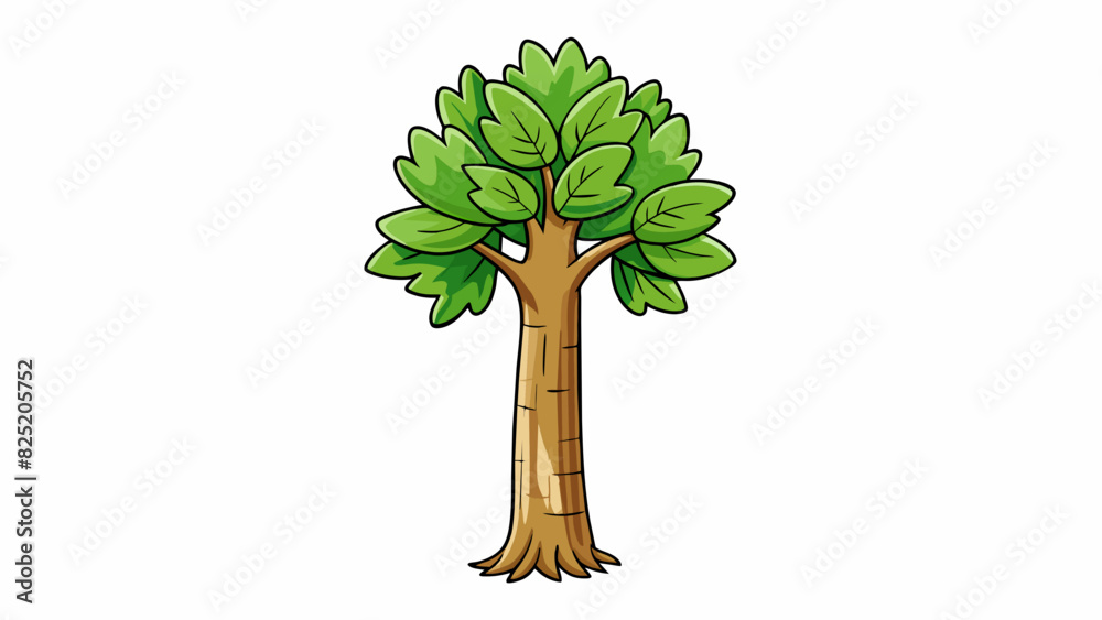 Poster a tree is a tall woody plant with a thick trunk branches and leaves that provides shade and produces