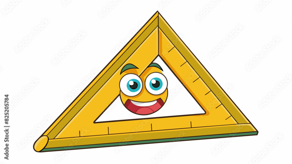 Aufkleber A triangle with one angle measuring exactly 90 degrees forming a perfect corner.. Cartoon Vector.