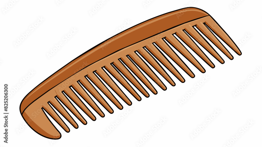 Poster A wooden object with a curved shape and thin pointed ends. It is smooth to the touch and has a light brown color. The object has a sy and solid feel. Cartoon Vector.