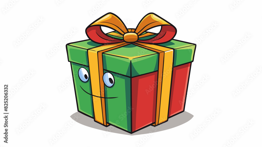 Poster a wrapped present with a large bow that elicits anticipation and excitement for what could be inside