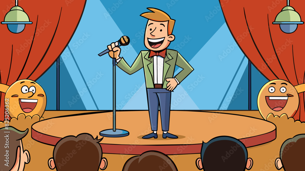 Aufkleber a y laugh erupted from the comedian on stage resonating throughout the room with its power. it was f