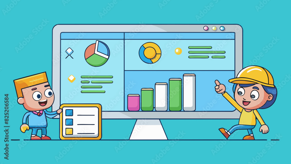 Aufkleber characteristics educational interactive visual engaging progress tracking.. cartoon vector.
