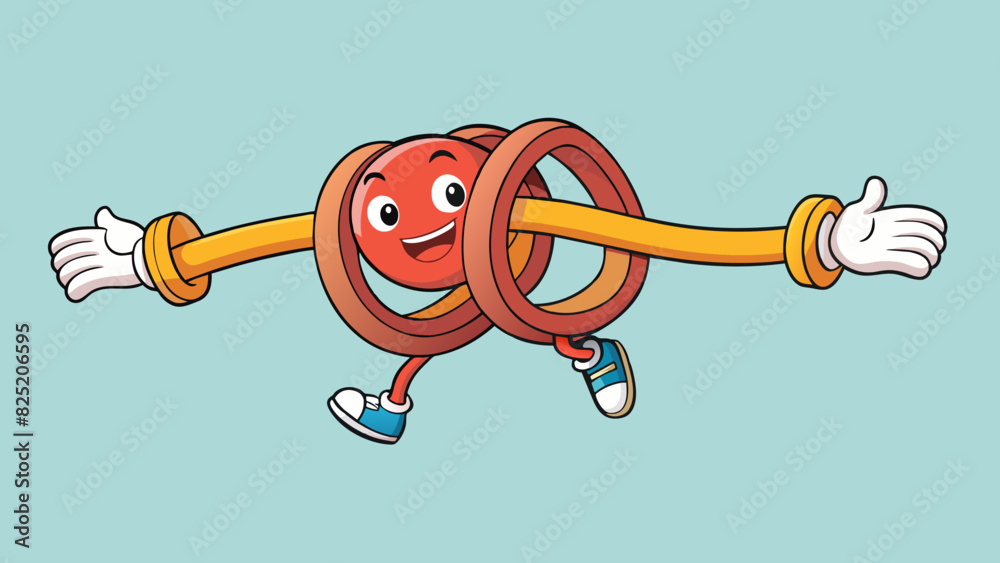 Aufkleber Characteristics This rubber band is able to stretch and expand to several times its original size without breaking. When released it returns to its. Cartoon Vector.