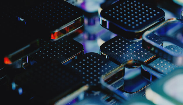 Extreme Close-up of Supercomputer