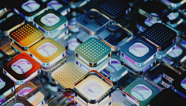 Extreme Close-up of Supercomputer