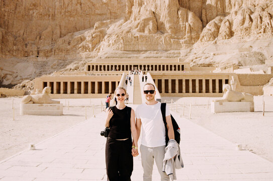 Couple Visiting the Temple of Hatshepsut, Luxor, Daytime