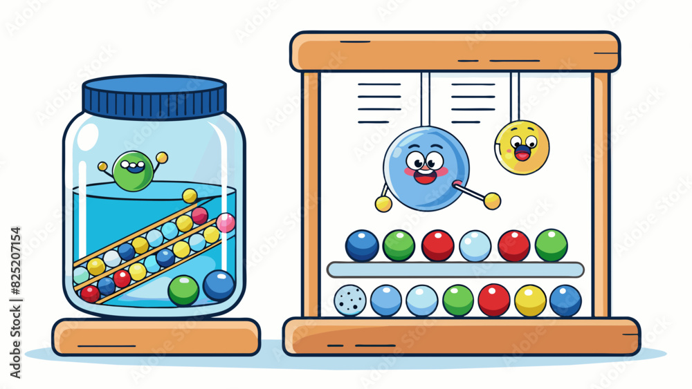Poster If you have a jar full of marbles of different sizes the mean would be the marble that falls directly in the middle when you dump them all out. Its. Cartoon Vector.