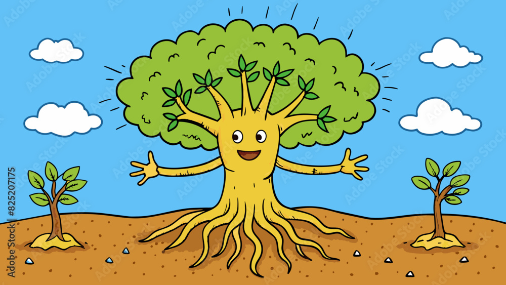 Poster i am a tree rooted firmly in the ground but constantly growing and evolving. my branches reach out t