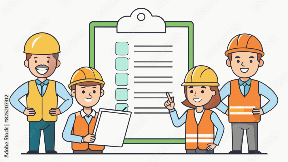 Poster In a company a policy may require all employees to attend a yearly training program on workplace safety measures. This promotes a safe and secure work. Cartoon Vector.