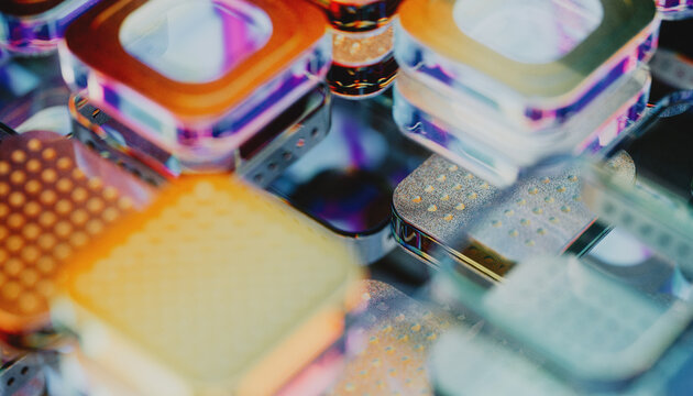 Extreme Close-up of Supercomputer