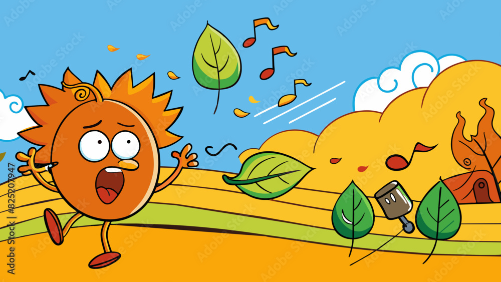 Poster later is when the temperature drops and a cool breeze starts to blow. the leaves rustle and dance in
