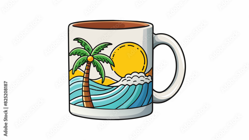 Poster object ceramic mug characteristic the ceramic mug is a mediumsized cylindrical cup with a curved han