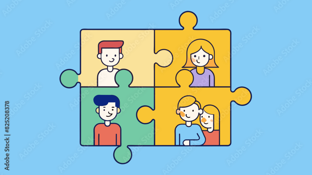 Poster our relationship is like a puzzle with each piece fitting perfectly together to create a complete an