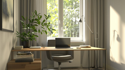 Fototapeta premium Modern Home Office Setup 