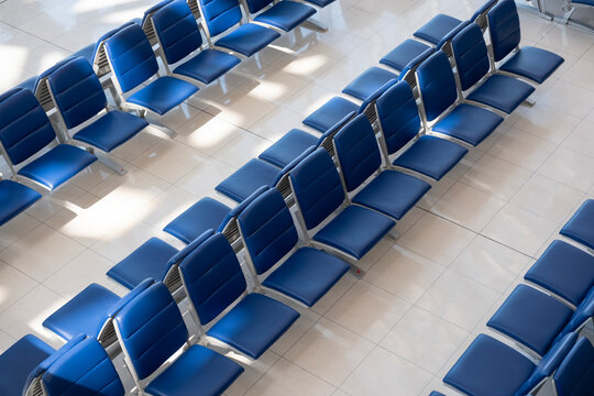 Empty Airport Terminal Seats From Above