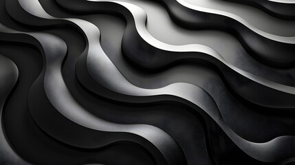 Obraz premium Black Background with Wavy Lines