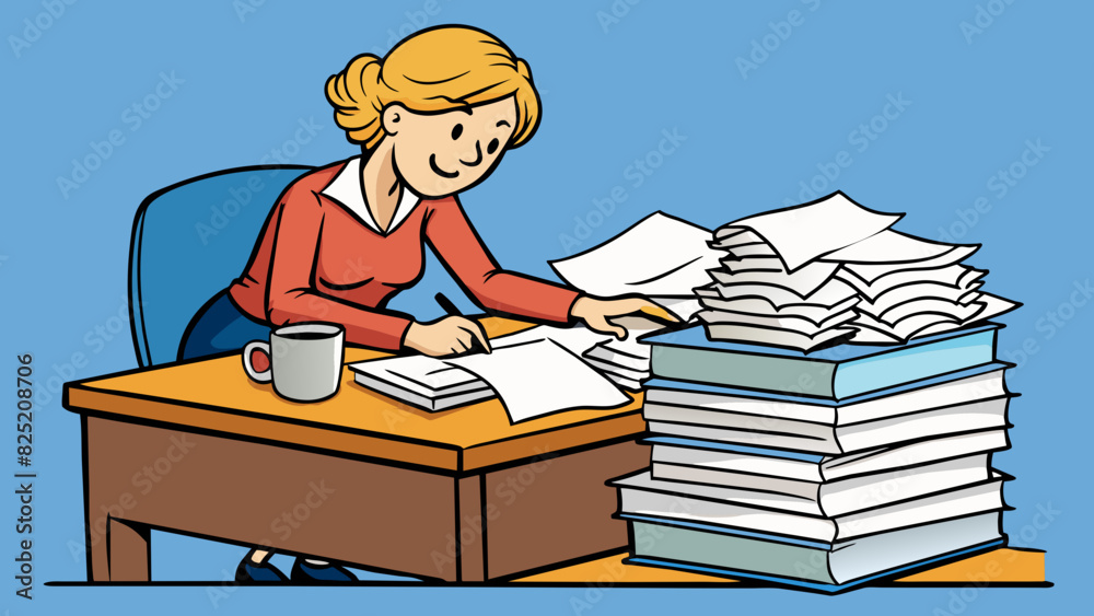 Poster she shuffled through the pile of papers on her desk until finally finding the one she needed. its cr